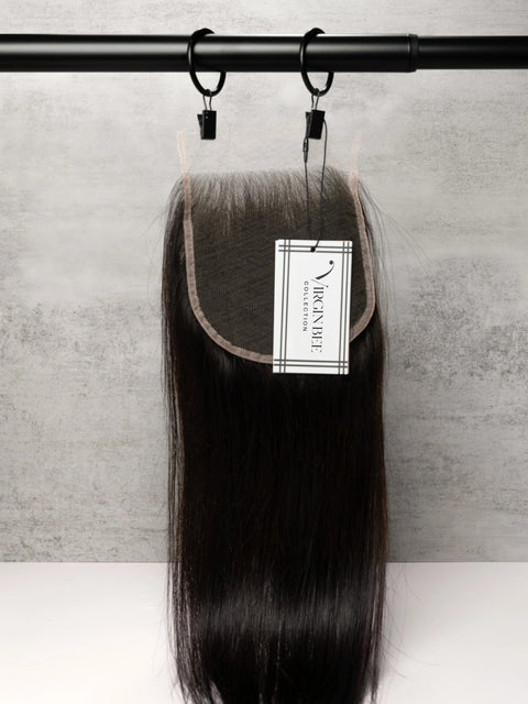 5x5 HD Virgin Straight Closure - Honey Hair Co.