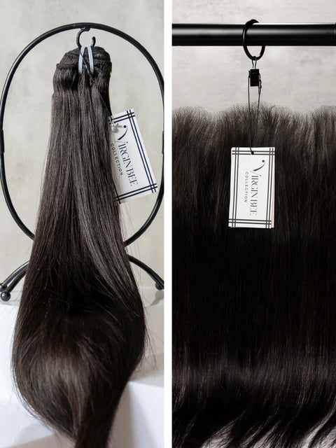 Virgin Straight Bundles 18/18/18" with 18" 13x6 HD Frontal set