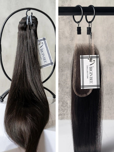 Virgin Straight Bundles 18/18/18" with 20" 2x6 HD Closure set