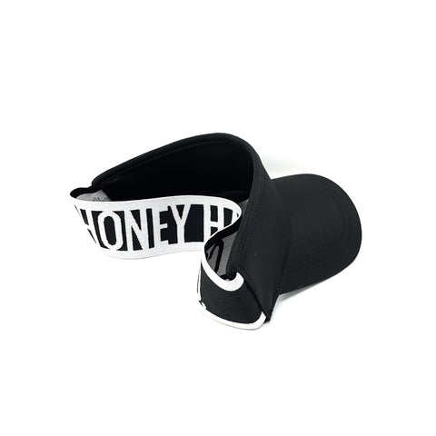 Sports Visor - Black/White OSFA - Honey Hair Co.