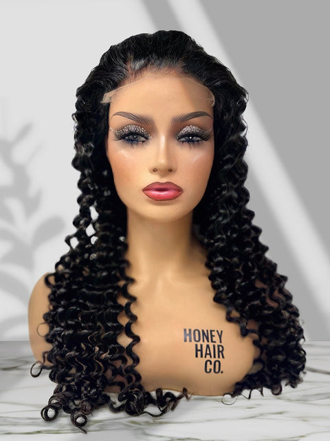 Virgin Deep Wave 5x5 HD Closure Wig - Honey Hair Co.